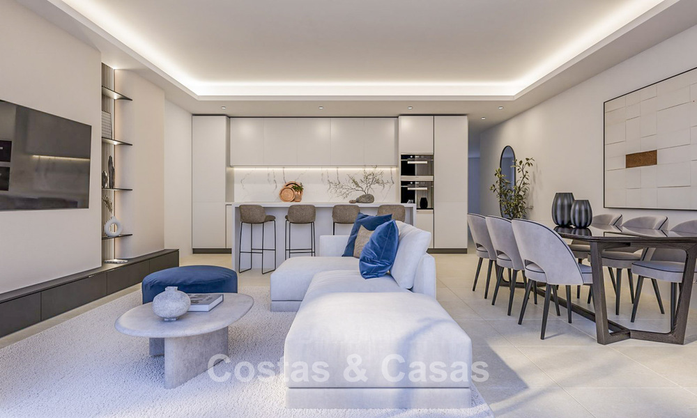 Eigentijdse nieuwbouwappartementen te koop grenzend aan de golfbaan in Mijas, Costa del Sol 791147