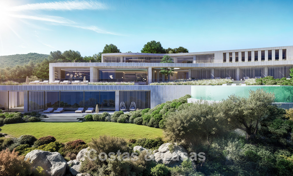Nieuwe, high-end designvilla te koop met panoramisch zeezicht in een gated villawijk van Sotogrande, Costa del Sol 790678