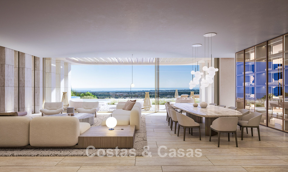 Nieuwe, high-end designvilla te koop met panoramisch zeezicht in een gated villawijk van Sotogrande, Costa del Sol 790682