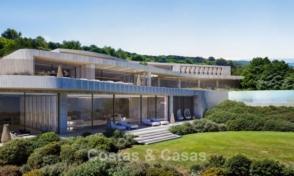 Nieuwe, high-end designvilla te koop met panoramisch zeezicht in een gated villawijk van Sotogrande, Costa del Sol 790685