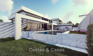 Moderne hightech villa met panoramisch zeezicht te koop in een populaire golfomgeving nabij het centrum van Estepona 791417 