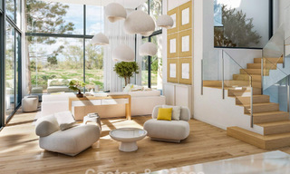 Moderne hightech villa met panoramisch zeezicht te koop in een populaire golfomgeving nabij het centrum van Estepona 791421 
