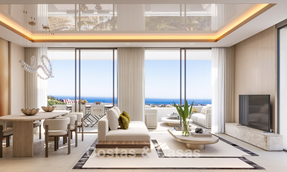 Exclusieve luxe appartementen in een eerstelijns golfcomplex met zeezicht in Mijas, Costa del Sol 791284