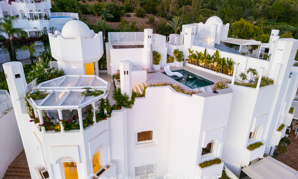 Exclusief duplex penthouse met privézwembad en panoramisch zeezicht te koop in Marbella’s Golden Mile 791648