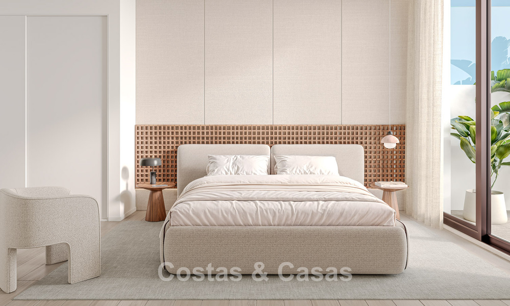 Stijlvolle nieuwbouwappartementen met panoramisch zeezicht te koop in Mijas Costa, Costa del Sol 791714