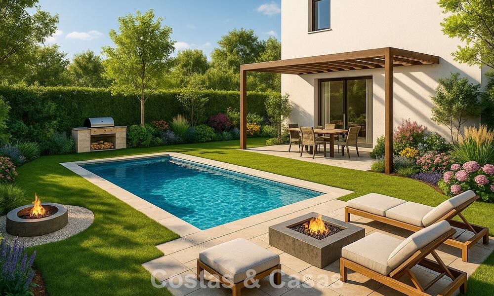 Modernistische schakelvilla’s te koop met 360° uitzicht, in Mijas Costa, Costa del Sol 791805