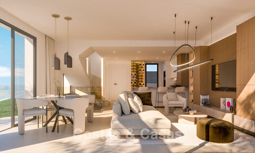 Modernistische schakelvilla’s te koop met 360° uitzicht, in Mijas Costa, Costa del Sol 791807