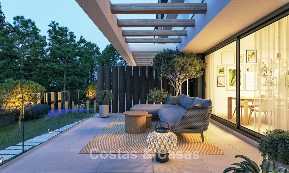 Eigentijdse townhouses met hedendaags ontwerp te koop in een golfomgeving van Mijas Costa, Costa del Sol 791827