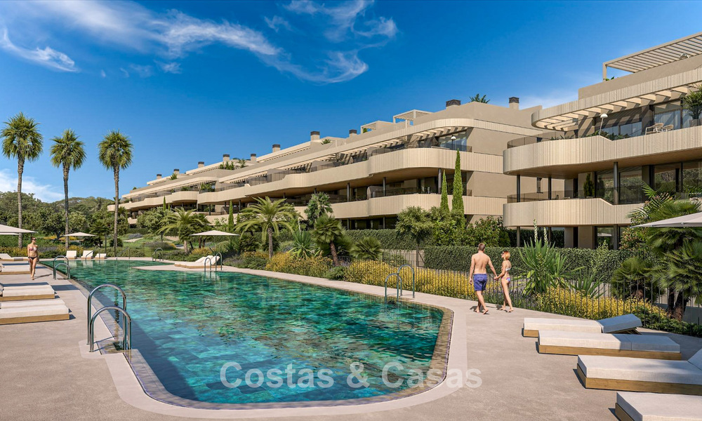 Exclusieve off-plan appartementen te koop in een moderne golfontwikkeling op de New Golden Mile tussen Marbella en Estepona 792340