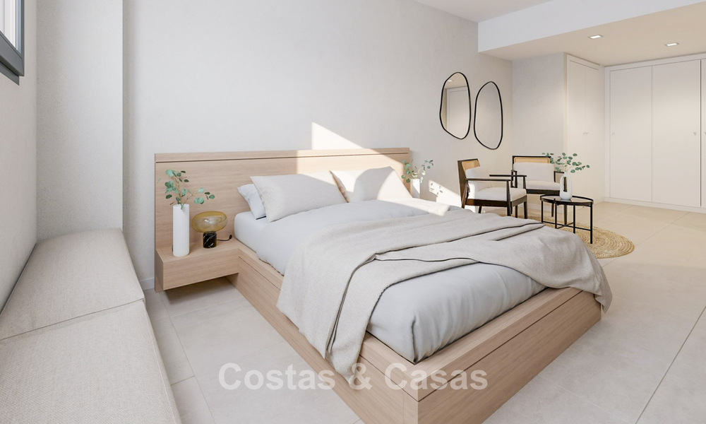Nieuwe, hedendaagse appartementen met panoramisch zeezicht te koop in Mijas Costa, Mijas 792735