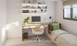 Nieuwe, hedendaagse appartementen met panoramisch zeezicht te koop in Mijas Costa, Mijas 792746 