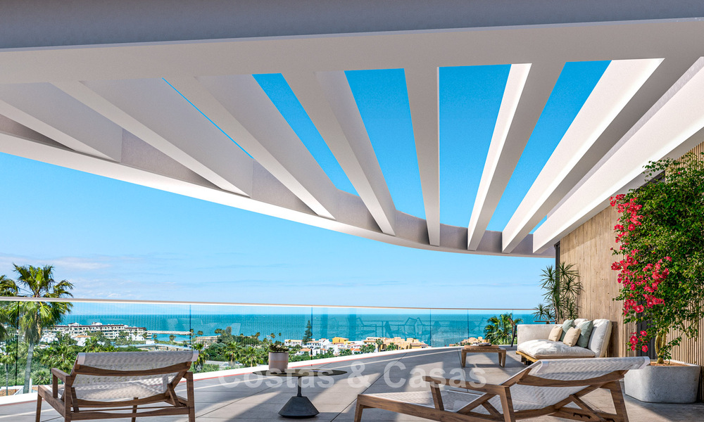 Moderne nieuwbouwappartementen met panoramisch zeezicht te koop in Manilva, Costa del Sol 792927