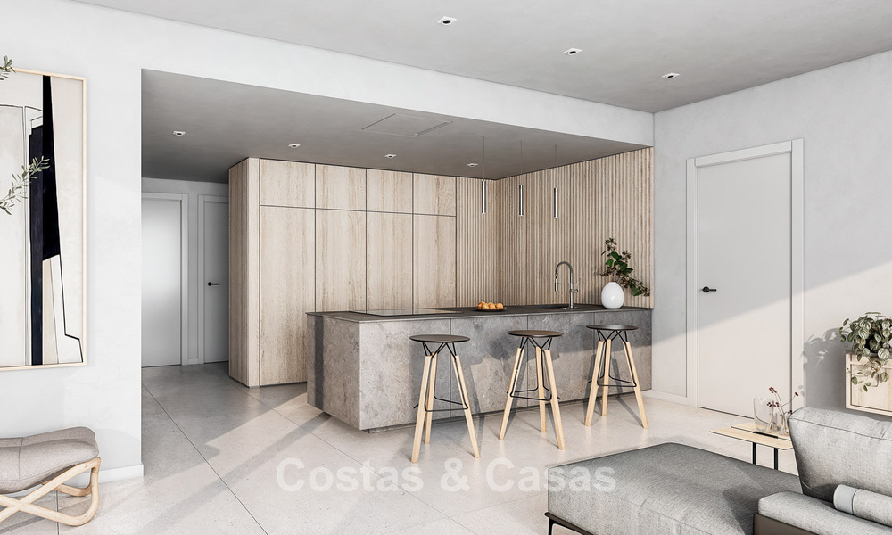 Moderne nieuwbouwappartementen met panoramisch zeezicht te koop in Manilva, Costa del Sol 792931