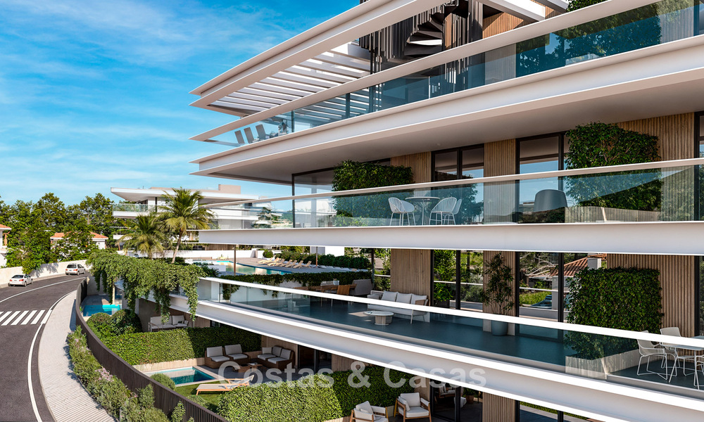 Moderne nieuwbouwappartementen met panoramisch zeezicht te koop in Manilva, Costa del Sol 792939