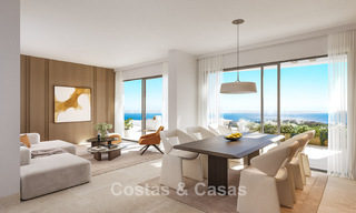 Innovatieve appartementen met panoramisch zeezicht te koop in een golfresort in Mijas Costa, Costa del Sol 792983 