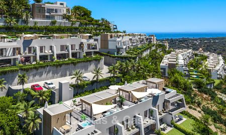 Lancering! Moderne schakelvilla’s met zeezicht in een exclusieve resortstijl te koop in Elviria, Oost-Marbella 793134