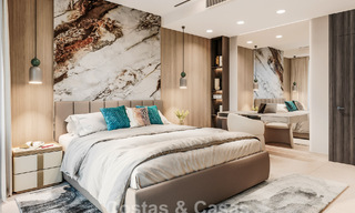 Lancering! Moderne schakelvilla’s met zeezicht in een exclusieve resortstijl te koop in Elviria, Oost-Marbella 793140 