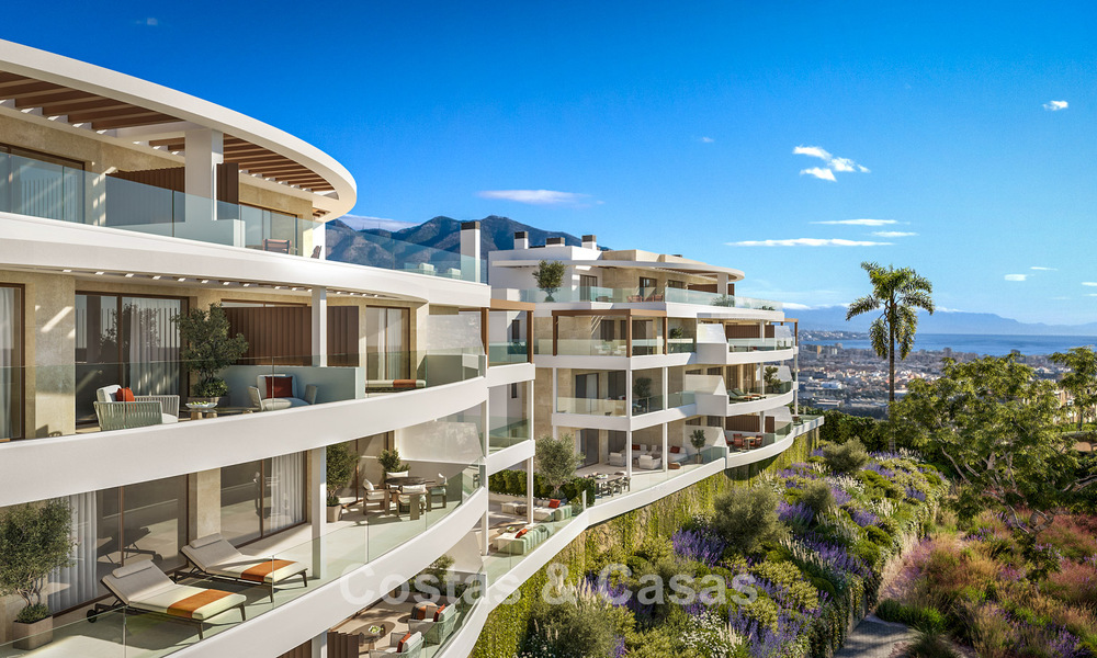 Moderne appartementen met panoramisch zeezicht te koop in een golfgebied in Mijas Costa, Costa del Sol 794773