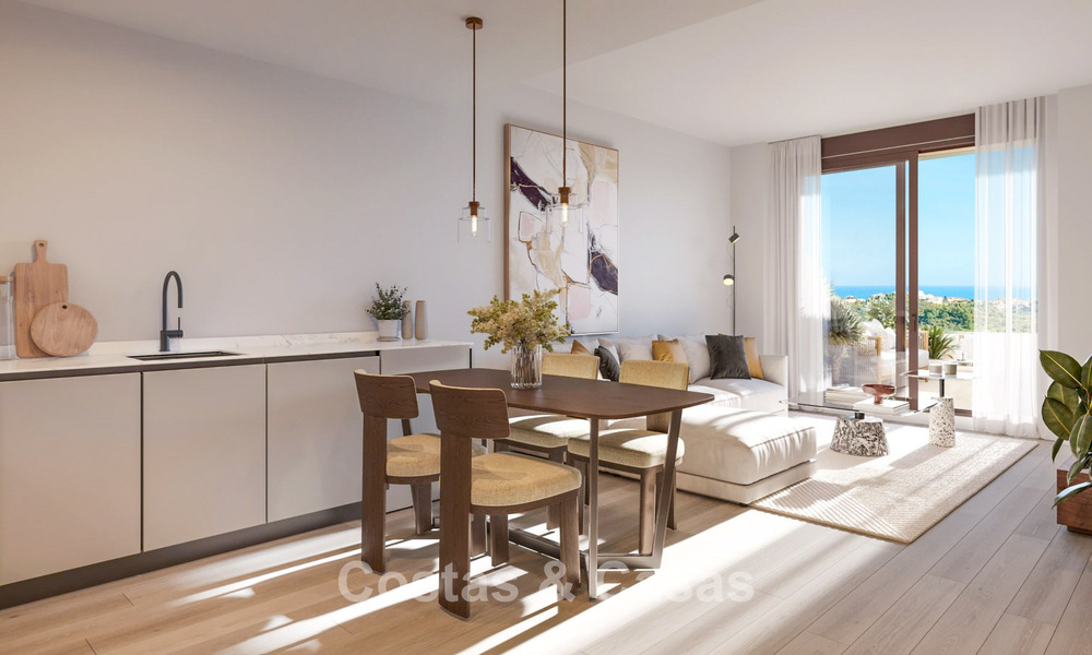 Moderne, luxe nieuwbouwappartementen te koop met zeezicht in Mijas Costa, Costa del Sol 796026