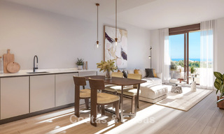 Moderne, luxe nieuwbouwappartementen te koop met zeezicht in Mijas Costa, Costa del Sol 796026 