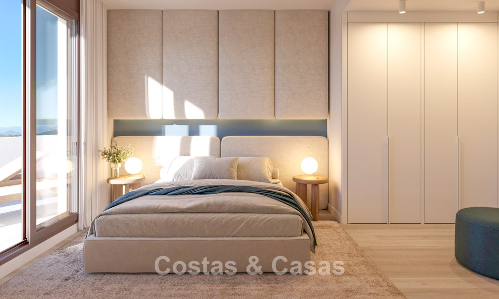 Moderne, luxe nieuwbouwappartementen te koop met zeezicht in Mijas Costa, Costa del Sol 796029