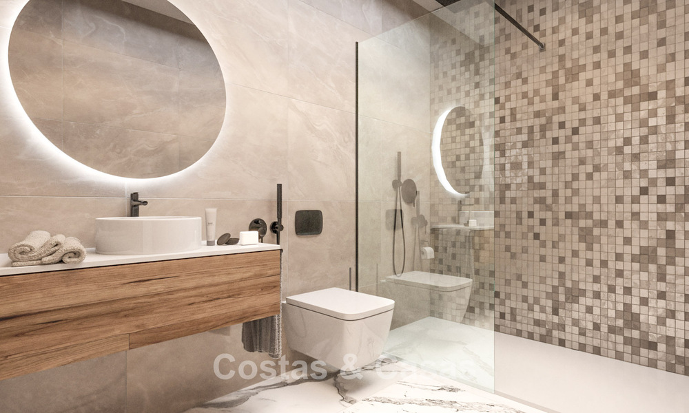 Gloednieuwe, moderne luxevilla met zeezicht te koop aan de strandzijde ten oosten van Marbella centrum 796224