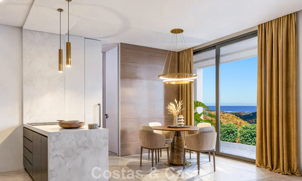 Nieuwe, high-end luxevilla te koop in een golfomgeving met zeezicht in La Cala de Mijas, Costa del Sol 796336