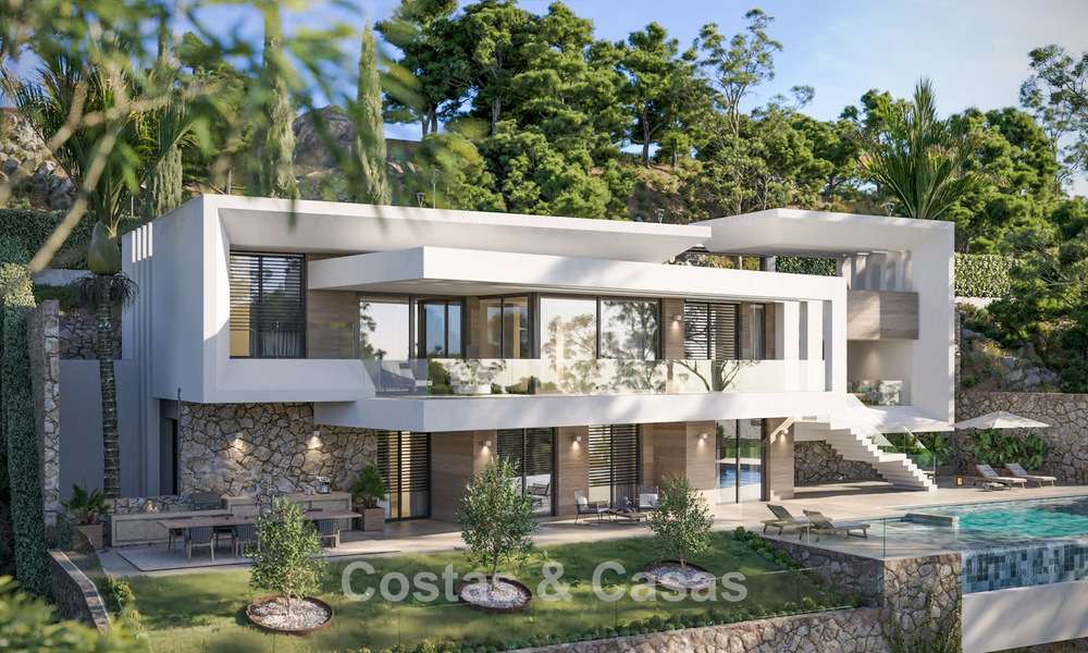 Nieuwe, high-end luxevilla te koop in een golfomgeving met zeezicht in La Cala de Mijas, Costa del Sol 796341