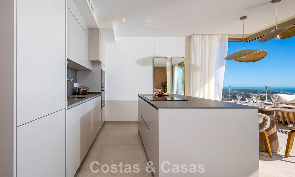 Instapklaar! Luxueuze, moderne appartementen met panoramisch zeezicht te koop in Mijas’ golfvallei aan de Costa del Sol 797120