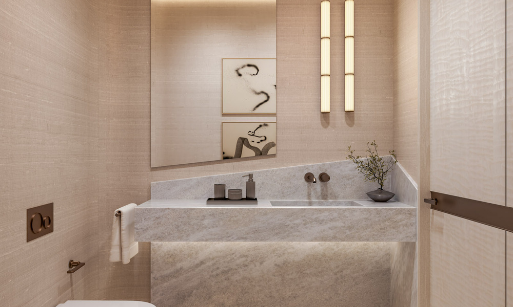 Lancering! Avant-gardische luxe appartementen te koop met zeezicht op een steenworp van het strand en de boulevard in Estepona 797187