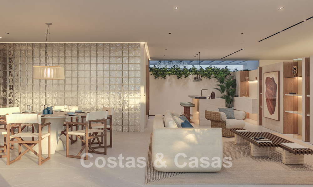 Lancering! Avant-gardische luxe appartementen te koop met zeezicht op een steenworp van het strand en de boulevard in Estepona 797195