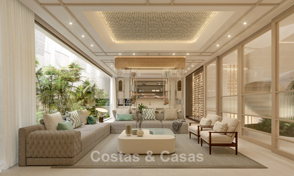 Lancering! Avant-gardische luxe appartementen te koop met zeezicht op een steenworp van het strand en de boulevard in Estepona 797199