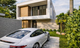 Nieuwe, modernistische luxevilla te koop grenzend aan de golfbaan in Mijas, Costa del Sol 798118 
