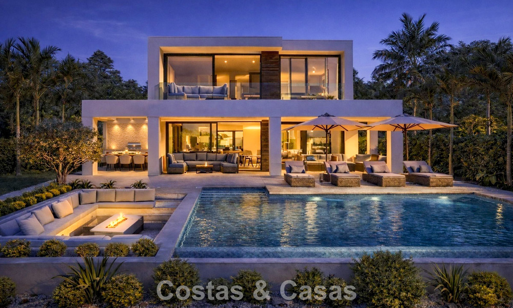 Nieuwe, modernistische luxevilla te koop grenzend aan de golfbaan in Mijas, Costa del Sol 798119