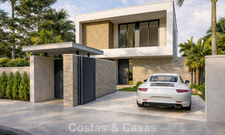 Nieuwe, modernistische luxevilla te koop grenzend aan de golfbaan in Mijas, Costa del Sol 798124 