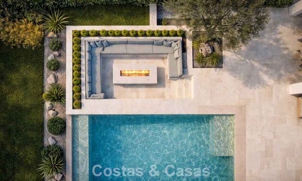 Nieuwe, modernistische luxevilla te koop grenzend aan de golfbaan in Mijas, Costa del Sol 798134
