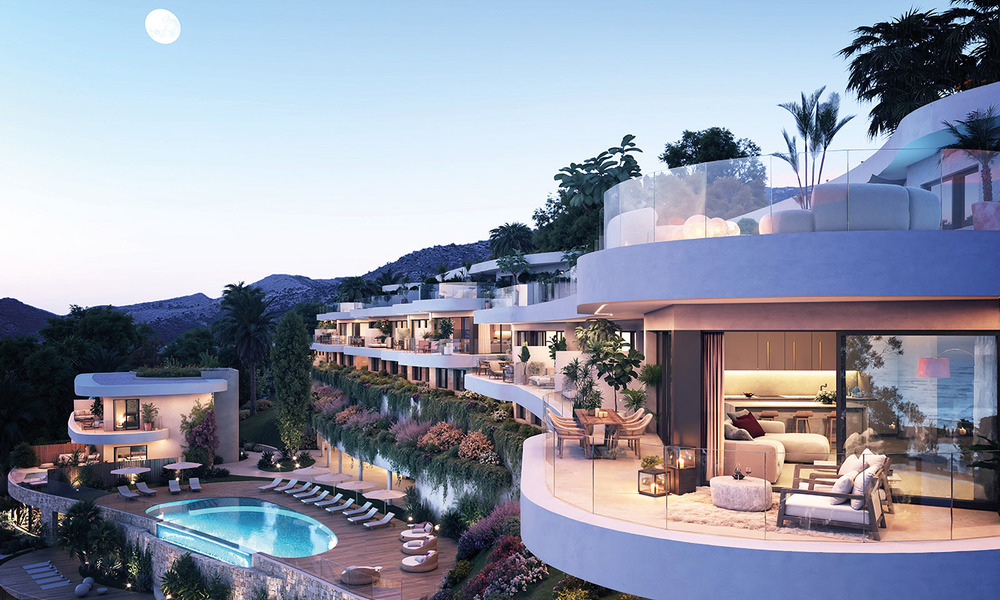 Lancering! Innovatieve schakelvilla’s te koop met privézwembad in een begeerde urbanisatie in Fuengirola, Costa del Sol 797360