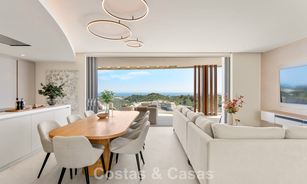 Lichtrijk, eigentijds luxe penthouse te koop met zeezicht in de heuvels van La Quinta Resort in Marbella - Benahavis 797689