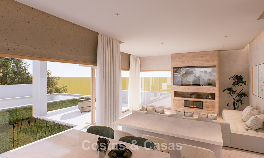 Nieuwbouw villaproject te koop grenzend aan de golfbaan vlak bij de stranden en Estepona stad 798387