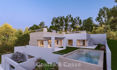 Nieuwbouw villaproject te koop grenzend aan de golfbaan vlak bij de stranden en Estepona stad 798390
