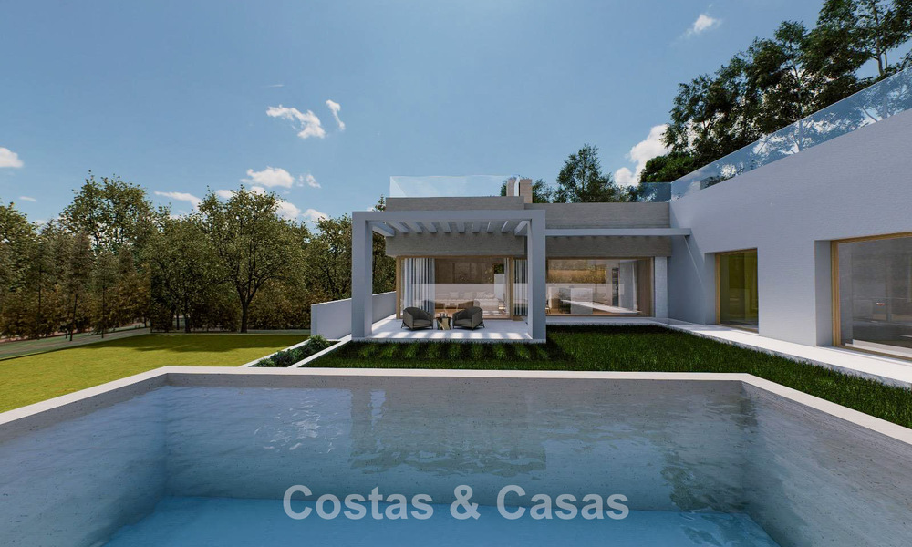 Nieuwbouw villaproject te koop grenzend aan de golfbaan vlak bij de stranden en Estepona stad 798391