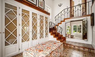 Statige luxevilla in een klassiek mediterrane bouwstijl en met prachtige siertuinen te koop in Sierra Blanca, Marbella 798502 