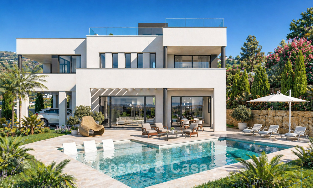 Gloednieuwe, gesofisticeerde luxevilla te koop aan de golfbaan in La Cala Golf Resort in Mijas, Costa del Sol 798586