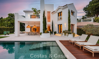 Instapklare, eigentijds-mediterrane nieuwe luxevilla te koop in een golfwijk van Marbella - Benahavis 798709 