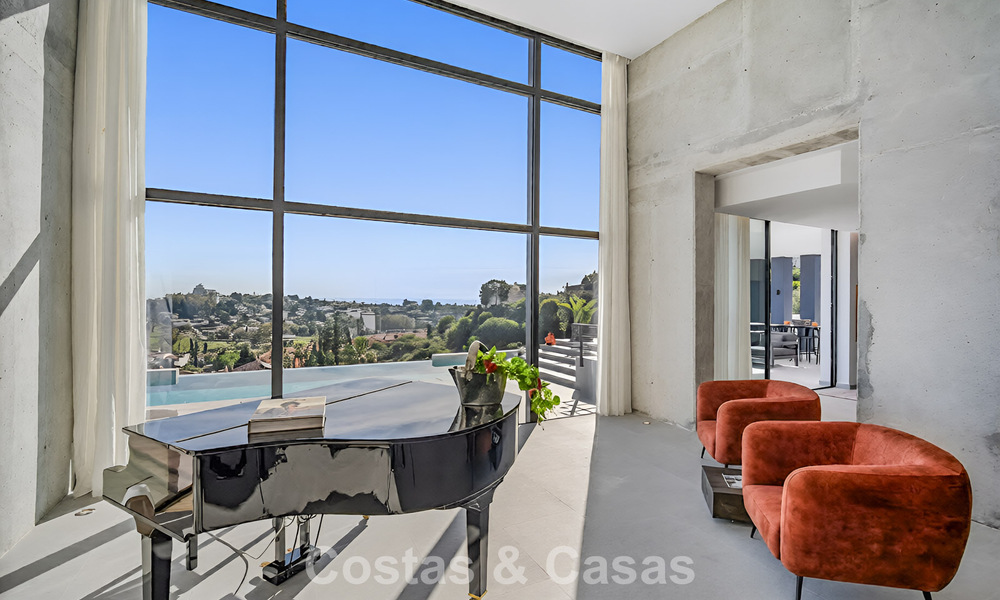 Geavanceerde luxevilla met panoramisch zeezicht te koop in de heuvels van Marbella - Benahavis 798956