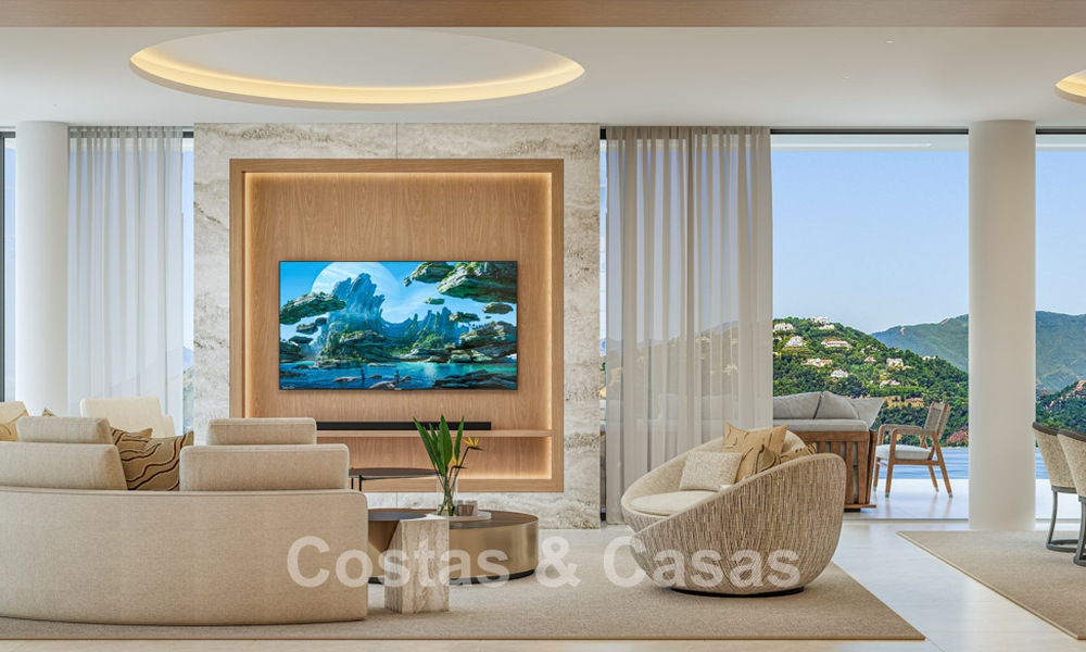 Luxe designervilla met panoramisch zeezicht te koop in een gated golfresort in Marbella - Benahavis 799027