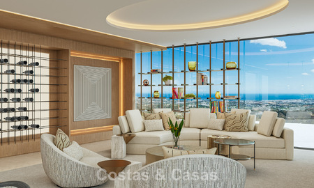 Luxe designervilla met panoramisch zeezicht te koop in een gated golfresort in Marbella - Benahavis 799036