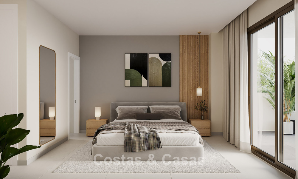 Lancering! Modernistische nieuwbouwappartementen met zeezicht te koop in het centrum van Estepona 799549