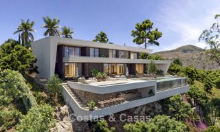 State-of-the-art luxevilla te koop in de rustige heuvels van Marbella - Benahavis met uitzicht op de groene vallei en de zee 800725 
