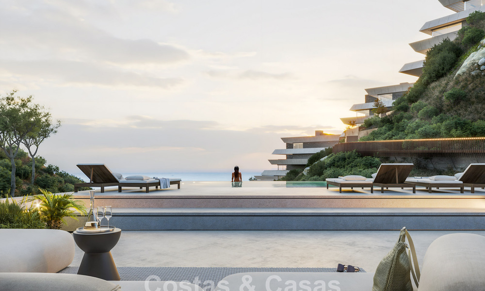 Innovatieve nieuwbouwwoningen met panoramisch zeezicht te koop in Benalmadena, Costa del Sol 801459